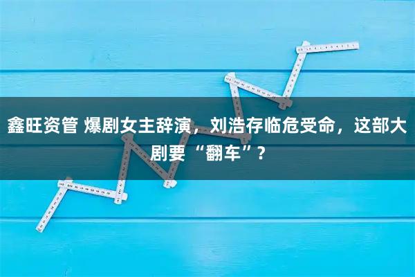 鑫旺资管 爆剧女主辞演，刘浩存临危受命，这部大剧要 “翻车”？